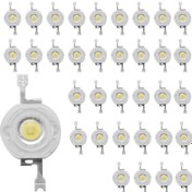 Resim Crackedice 50 Adet 1w Diyot Yüksek Güç Soğuk Beyaz Led Boncuk 1 Watt Lamba Çipi 