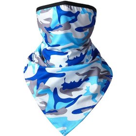 Resim Butu Uv Korumalı Açık Hava Boyun Körüğü Gök Mavisi Kamuflaj 