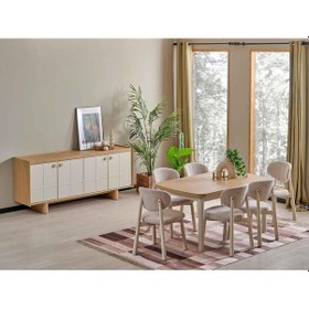 Resim Santo Yemek Odası Takımı Krem 