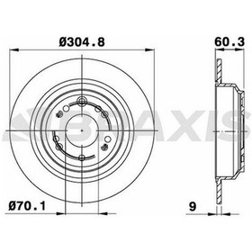 Resim Braxıs Ae0630 Fren Dıskı Arka Honda Accord Ix 2014- Accord Vııı 2008- 
