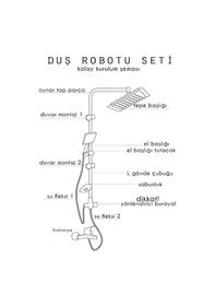 Resim Hitfoni Dubai Yağmurlama Robot Duş Seti Krom 