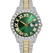 Resim Hanyang 1 Adet Izle Sgg 2 Adet Izle + Bilezik Hip Hop Paslanmaz Çelik Altın Rengi Takvim Izle Erkekler Için Buzlu Out Kaplamalı Rhinestones Erkek Izle Reloj Hombre (Yurt Dışından) 