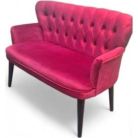 Resim Büro Koltuğu Ofis Bekleme Koltuğu Balkon Koltuğu Çay Seti Koltuğu -1 Adet İkili Koltuk Fuşya 