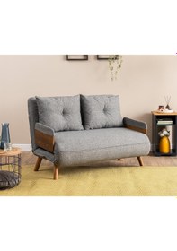 Resim Pafu Cosmo İkili Katlanır Yataklı Koltuk - Keten Açık Gri Açık Gri 