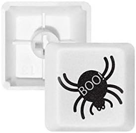 Resim DIYthinker Cadılar Bayramı Siyah Örümcek PBT Anahtar Kapakları Mekanik Klavye için Beyaz OEM İşaretsiz Baskı 