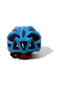 Resim Bisiklet Kaskı Mavi Yetişkin Vizörlü Led Işıklı Beden 58/61 Mavi - Siyah 