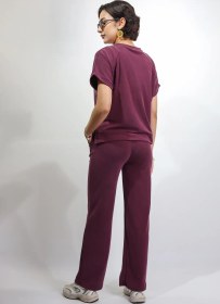 Resim Modal Kumaş Bordo İkili Takım 