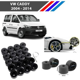Resim Otozet - Vw Caddy Bijon Civata Kapağı Siyah Renk 20 Adetli Set 17mm 1k06011739b9 