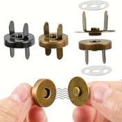 Resim 10 adet 14-18mm Manyetik Çıtçıt Tokalar Düğmeler Çanta Cüzdan El İşi Çanta Parçaları Aksesuarları 