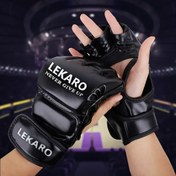 Resim 1 çift yarım parmak boks, mma, Muay Thai, Sanda, Karate için müzik hedefli boks eldivenleri, yarım parmak dövüş eğitimi eldivenleri 