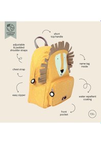 Resim Trıxıe Trixie Mr. Lion Unisex Çocuk Sarı Sırt Çantası 331 Sarı 