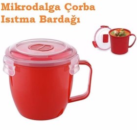 Resim Mikrodalga Fırın İçi Çorba Isıtmak için Kapaklı Isıtma Kabı 