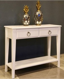 Resim Masifart Asia Çift Çekmeceli Dresuar Beyaz 