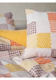 Resim Cotton Box Flanel Tek Kişilik Nevresim Takımı Palm Hardal Hardal 