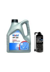 Resim Mobil Atf 220 Otomatik Şanzıman Yağı 4 L + Lastik Tamir Kiti 