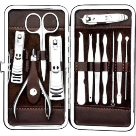 Resim LTG Nova Profesyonel Çelik Manikür Pedikür Seti 12 Parça 