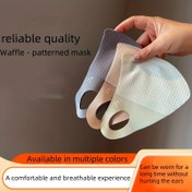 Resim Güneşlik Buzlu Lif Kumaş Maske | Dikişsiz Esnek Tasarım, Petek Dokusu | Güneş ve Böcek Koruma | Outdoor Casual Stil, Güneş Ekipmanı | Yapı 