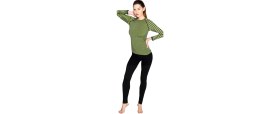 Resim Thermoform Ultimate Merino Kadın Seamless Termal Uzun Kollu Içlik Seti Yeşil 