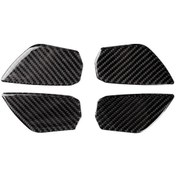 Resim Lasonstiges Honda Civic 10th Gen 2016 2017 2018 2019 Karbon Fiber Araba Kolu İç Kapı Paneli Kapağı Koruyucu Kaseler Trim 