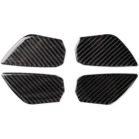Resim Lasonstiges Honda Civic 10th Gen 2016 2017 2018 2019 Karbon Fiber Araba Kolu İç Kapı Paneli Kapağı Koruyucu Kaseler Trim 