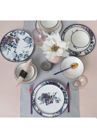 Resim Keramika Purple Flower Yemek Takımı 24 Parça 6 Kişilik 