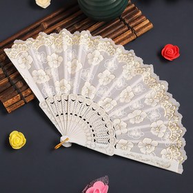 Resim 1 Adet Breezier Bohemian Çiçek Desenli Metal Kenarlı Hafif Taşınabilir Katlanır El Yelpazesi - Kiraz Çiçeği Tasarımlı, Güneşsiz Yaz Dansları ve Açık Hava Etkinlikleri İçin - Kadınlar için Şık Doğum Günü veya Mezuniyet Hediyesi 
