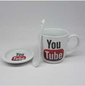 Resim GÜVENEVİ Youtube Kupa - Youtube Porselen Kupa Bardak 