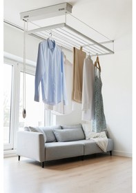 Resim Çamaşır Kurutmalık Asansörlü Çamaşır Askısı 66 x 200 CM Beyaz 