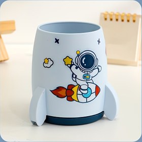 Resim Karikatür Roket Kalemlik - Ofis Malzemeleri ve Öğrenci Kırtasiye Depolama için Plastik Masa Düzenleyici, Ofis Malzemeleri ve Aksesuarları 