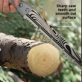 Resim Profesyonel Kalite Yüksek Hız Çeliği Bahçe Budama Testeresi - Ergonomik Saplı, Keskin ve Dayanıklı Metal Bıçak ile Ağaç Budama, Ahşap Kesme & Peyzaj İçin - Çok Amaçlı Açık Hava Alternatifi, Şık Metalik Kaplama, Keskin Kesim Aleti 