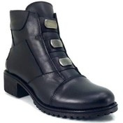 Resim Mammamia D24kb-1585 Hakiki Deri Kadın Bot - Siyah 