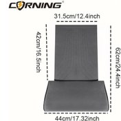 Resim Ronglight Siyah Kaymaz Araç Koltuğu Uzatma Pedu, Ev Ofis Otobüs Tren İçin Ergonomik Diz Desteği 