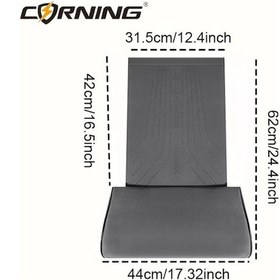 Resim Ronglight Siyah Kaymaz Araç Koltuğu Uzatma Pedu, Ev Ofis Otobüs Tren İçin Ergonomik Diz Desteği 