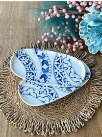 Resim Gino Porselen Oval Sunum Tabak 2'li 