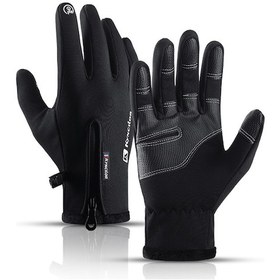 Resim Shineyee Kış Spor Eldiveni Unisex Sıcak Tutucu Dokunmatik Ekranlı Kayak Bisiklet Outdoor Su Geçirmez Siyah M Siyah 