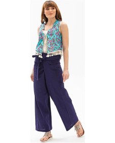 Resim Eliş Şile Bezi Unisex Şile Bezi Balıkçı Yazlık Pantolon Mor Mor-mor Mor 