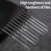 Resim 10 Parça Hassas İğne Törpü Seti - DIY Projeler için Çok Yönlü Metal, Ahşap & Cam Parlatma Araçları, Törpü, El Törpüsü, Taş 