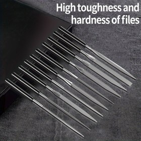 Resim 10 Parça Hassas İğne Törpü Seti - DIY Projeler için Çok Yönlü Metal, Ahşap & Cam Parlatma Araçları, Törpü, El Törpüsü, Taş 