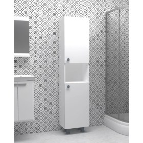 Resim Labelladizayn 1. Kalite Mdf 2 Kapaklı Banyo Boy Dolabı 