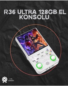 Resim R36 Ultra Taşınabilir Konsol - 3000 Mah Batarya, Wifi Ve Rgb Destekli, 30.000 Oyun 
