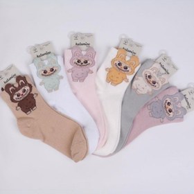 Resim Katamino Çocuk 3d Desenli Renkli Çorap 6'lı Set Karışık 