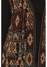 Resim Kadın Etnik Desen Klasik Triko Örgü Kilim Yelek 1052-gümüş Gümüş 