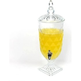 Resim Tamu Cam Şerbetlik Lüks 3 Litre Kokteyl Limonata Meşrubat Sebil 