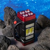 Resim 1500mAh Nikel Pil ile Şarj Edilebilir Güneş Feneri, Su Geçirmez LED Projektör, USB Şarj ve Kablo Dahil, Kampçılık, Olta ve Outdoor Aktiviteleri için İdeal 
