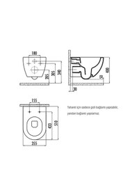 Resim Creavit Free Rim-Off Kanalsız Asma Klozet + Yavaş Kapanan Pp Kapak 