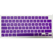 Resim Arabulalaca MacBook Uyumlu Air 15 A2941 Türkçe Klavye Koruyucu Mor 