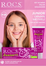Resim R.O.C.S. Rocs Junior 6-12 Orman Meyveli Özlü Diş Macunu 74 gr 