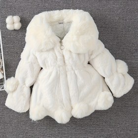 Resim Kız Çocuk Kışlık Sıcak Polar Ceket - Rahat Peluş Astarlı Uzun Kollu Fermuarlı Mont, Asimetrik Etek ve Fırfırlı Yaka, Yumuşak Polar Astar ve Fermuarlı Kapanış, Kalın, Kız Çocuk Kışlık Mont, Kız Çocuk Kışlık Giyim 