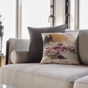 Resim Enza Home Canton 4'lü Koltuk, Keten Dokulu - Beyaz 