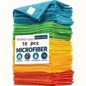 Resim Ev ve Mutfak Kullanımı İçin Çok Amaçlı Mikrofiber Temizlik Bezi Paketi - Dayanıklı ve Emici, Oturma Odası, Yatak Odası, Banyo ve Mobilya İçin İdeal, Lekeleri ve Yağı Kolayca Çıkarır, Temel Temizlik Malzemeleri 